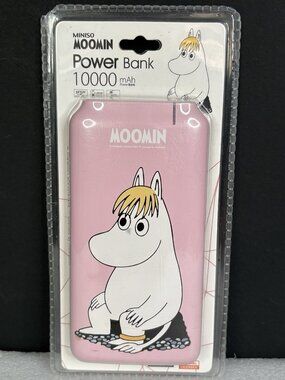 New Moomin Snorkmaiden Miniso Japan Power Bank 10000 mAh USB Ports Pink